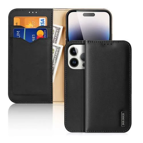 Φωτογραφία προϊόντος: Θήκη Δερμάτινη Dux Ducis Hivo RFID Wallet Apple iPhone 15 Pro Max Μαύρο N63040