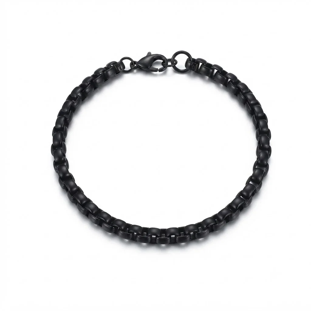 Φωτογραφία προϊόντος: Peach Jewelry Ανδρικό Βραχιόλι Αλυσίδα Από Ανοξείδωτο Ατσάλι Μαύρο