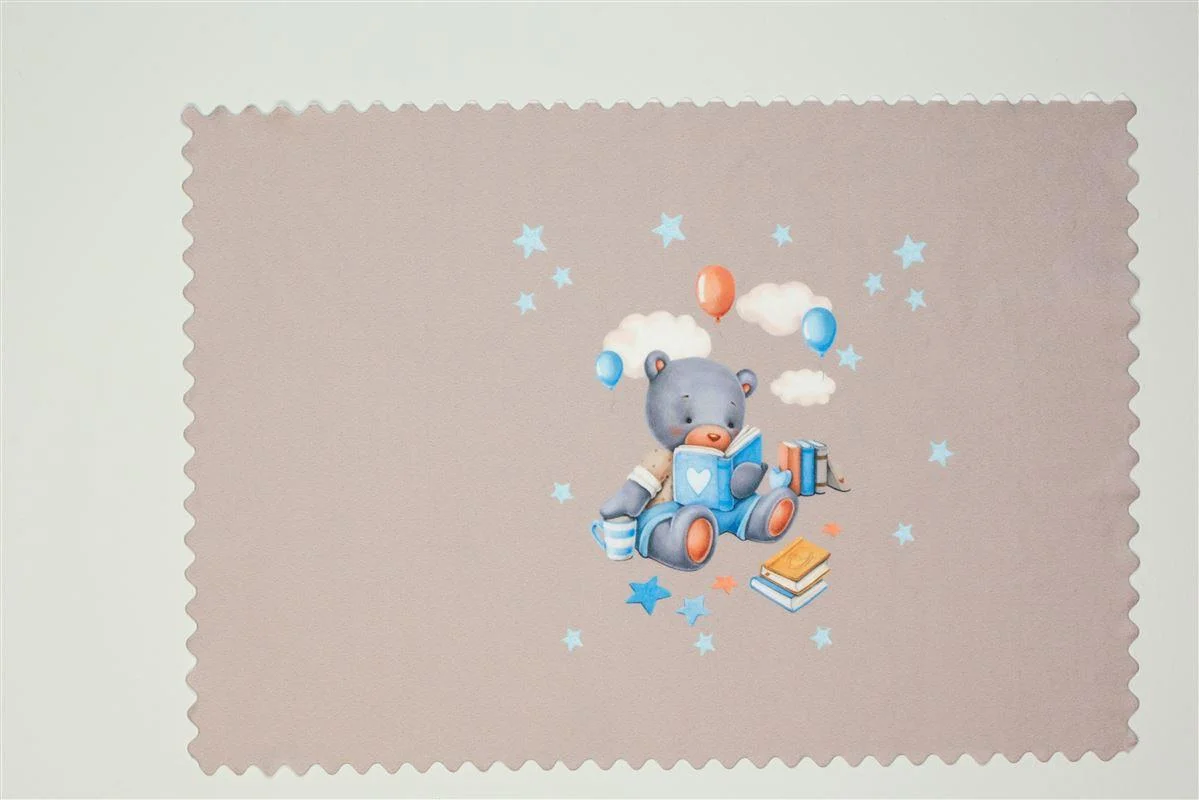 Φωτογραφία προϊόντος: DIMcol Σουπλά Φαγητού Bebe Studying Bear 35x50 cm Μπεζ-Καφέ Polyester