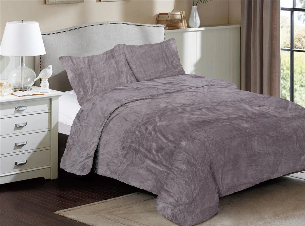 Φωτογραφία προϊόντος: DIMcol Κουβέρτα Coral Fleece Solid 06 160X220 Grey 100% Polyester