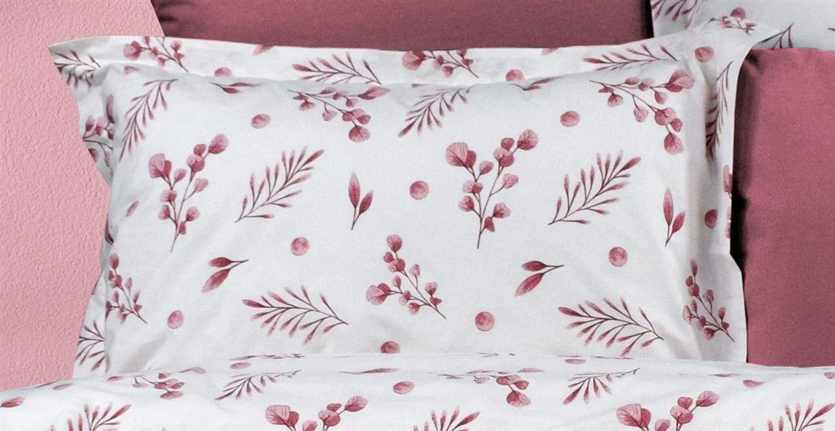 Φωτογραφία προϊόντος: DIMcol Μαξιλαροθήκη Εμπριμέ Μυρτώ 353 50X70 Rotten Apple 100% Cotton Flannel