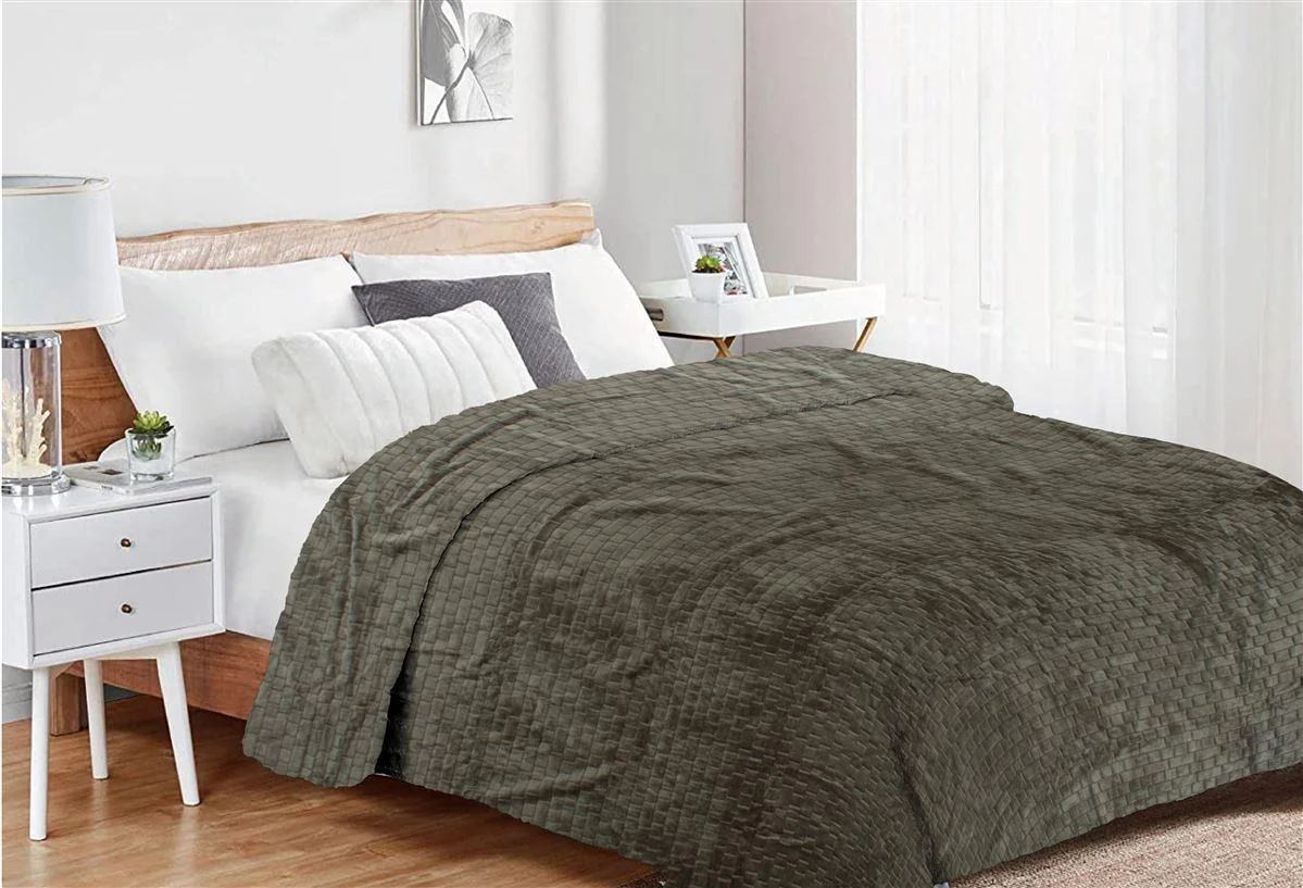Φωτογραφία προϊόντος: DIMcol Κουβέρτα Coral Fleece Jacquard Brick 07 160X220 Olive 100% Polyester