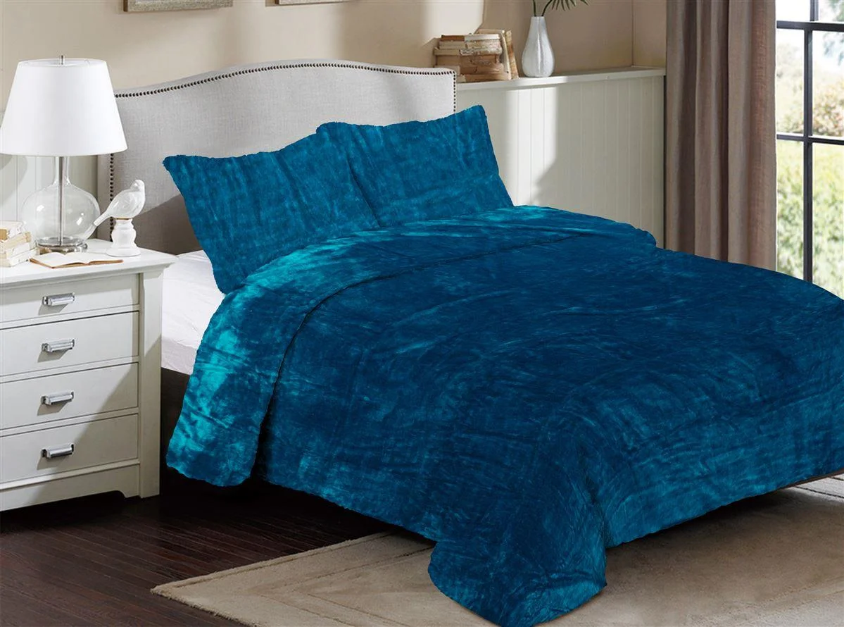 Φωτογραφία προϊόντος: DIMcol Κουβέρτα Coral Fleece Solid 03 220X240 Petrol 100% Polyester