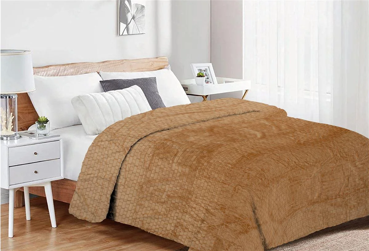 Φωτογραφία προϊόντος: DIMcol Κουβέρτα Coral Fleece Jacquard Brick 02 160X220 Beige 100% Polyester