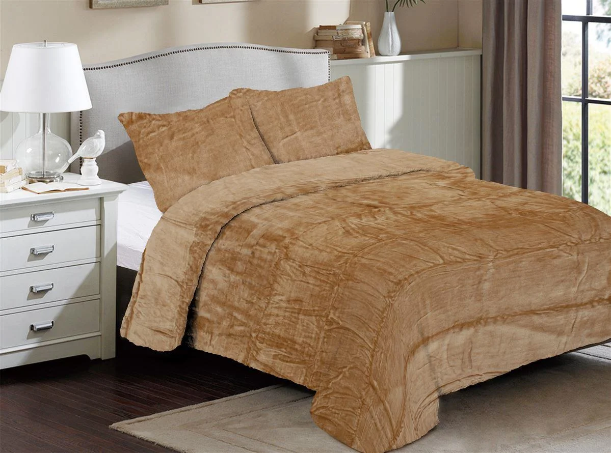 Φωτογραφία προϊόντος: DIMcol Κουβέρτα Coral Fleece Solid 02 220X240 Beige 100% Polyester