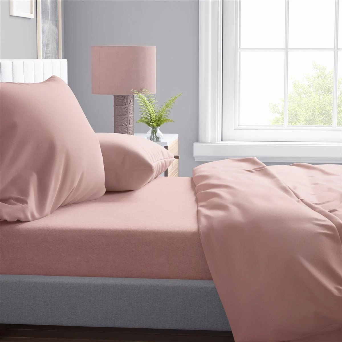Φωτογραφία προϊόντος: DIMcol Σεντόνι 1 τεμ Solid 503 220X240 Dusty Rose 100% Cotton
