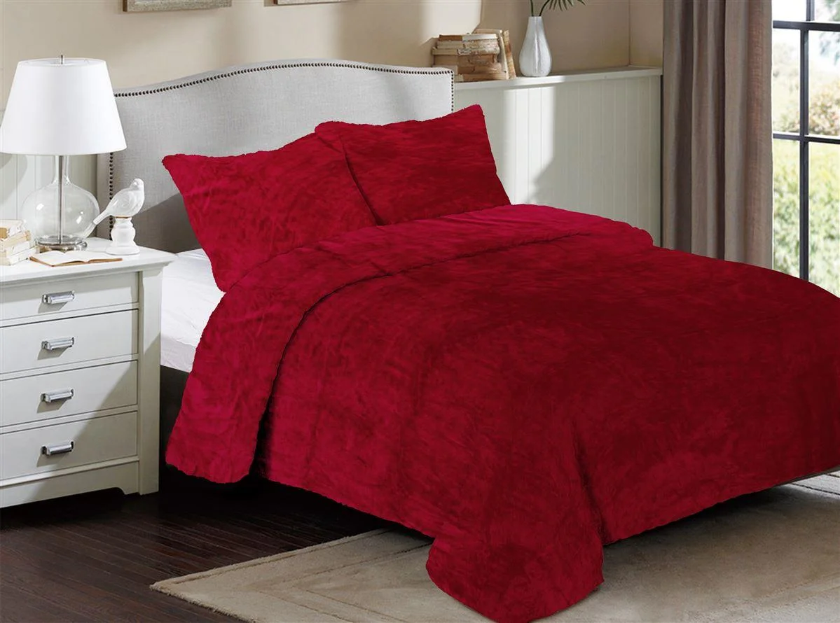 Φωτογραφία προϊόντος: DIMcol Κουβέρτα Coral Fleece Solid 04 160X220 Bordeaux 100% Polyester