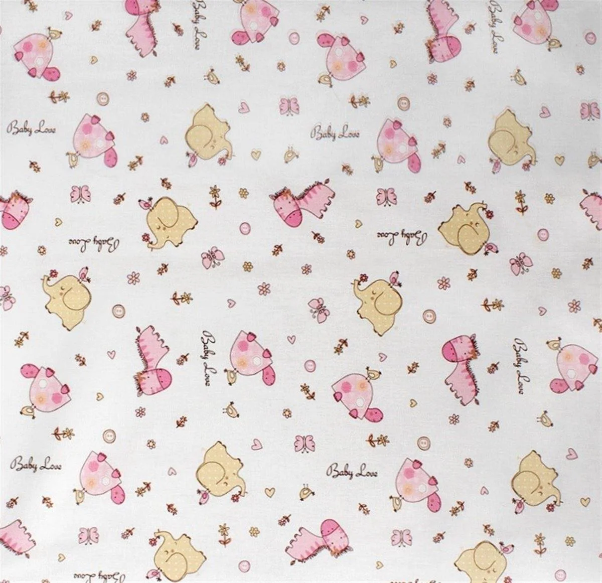 Φωτογραφία προϊόντος: DIMcol Πάνα Φανέλα bebe Elephant 072 80X80 White-Pink 100% Cotton Flannel