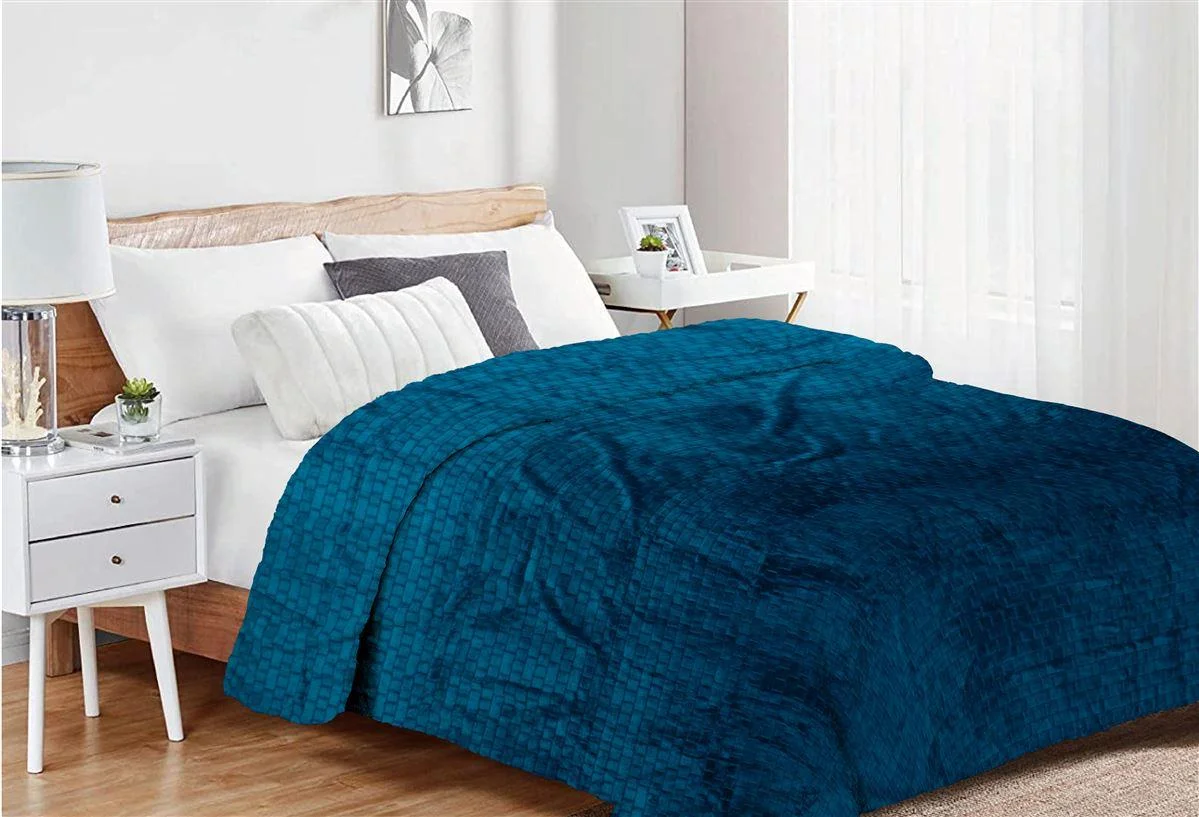 Φωτογραφία προϊόντος: DIMcol Κουβέρτα Coral Fleece Jacquard Brick 03 220X240 Petrol 100% Polyester