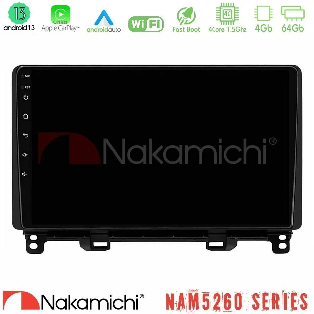 Φωτογραφία προϊόντος: Nakamichi NAM5260 Series 4Core Android13 4+64GB Honda Jazz RHD 2021-2025 Navigation Multimedia Tablet 10 Με Carplay & Android Auto