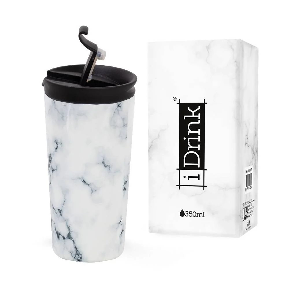 Φωτογραφία προϊόντος: i-TOTAL ID0225 ΚΟΥΠΑ i DRINK TRAVEL MUG 350ml MARBLE WHITE