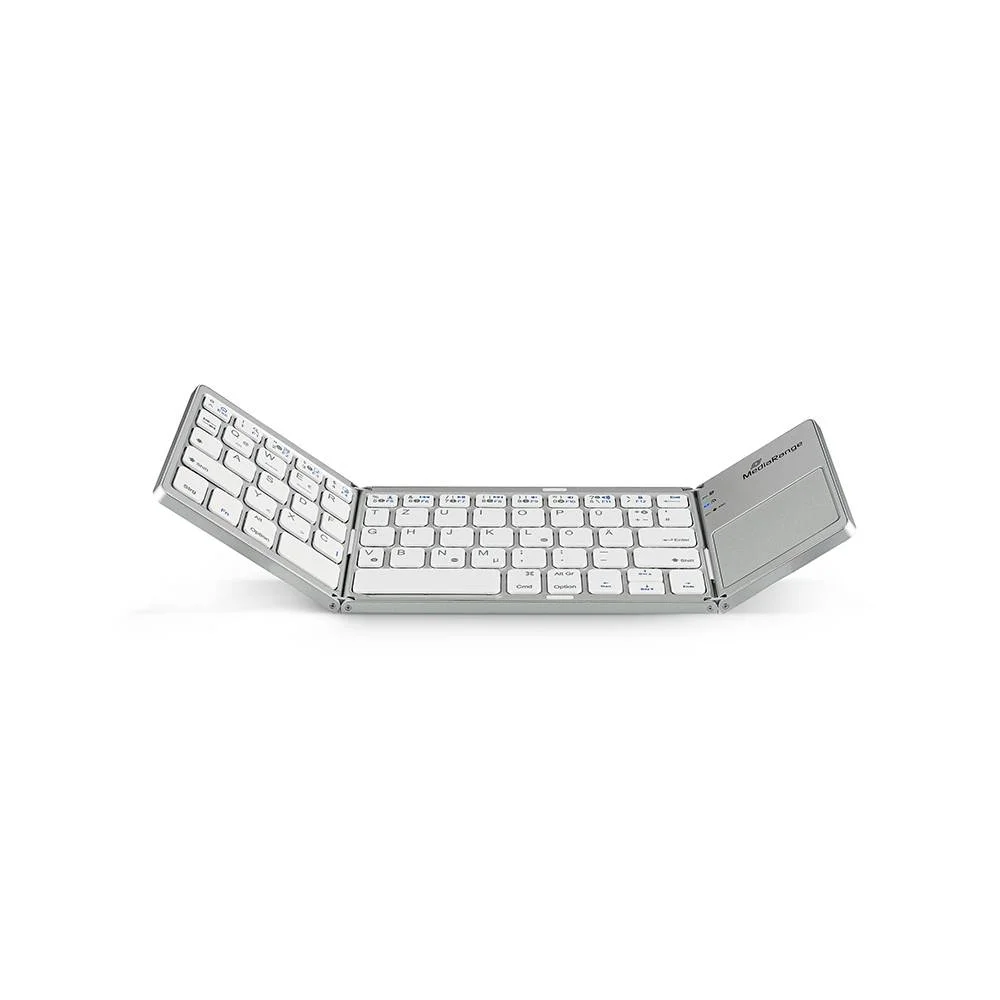 Φωτογραφία προϊόντος: MROS133-GR MediaRange Fordable and Rechargeable Bluetooth Keyboard Silver