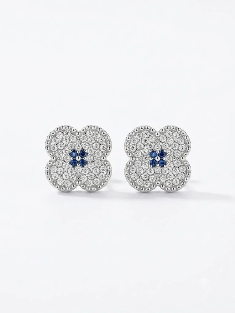Φωτογραφία προϊόντος: Peach Jewelry Peach Jewerly Γυναικεία Σκουλαρίκια Από Ανοξείδωτο Ατσάλι Λουλούδι Με Ζιργκόν