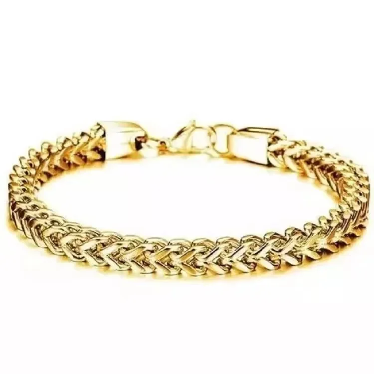 Φωτογραφία προϊόντος: Peach Jewelry Peach Jewerly Ανδρικό Βραχιόλι Αλυσίδα Από Χάλυβα Τιτανίου Χρυσό