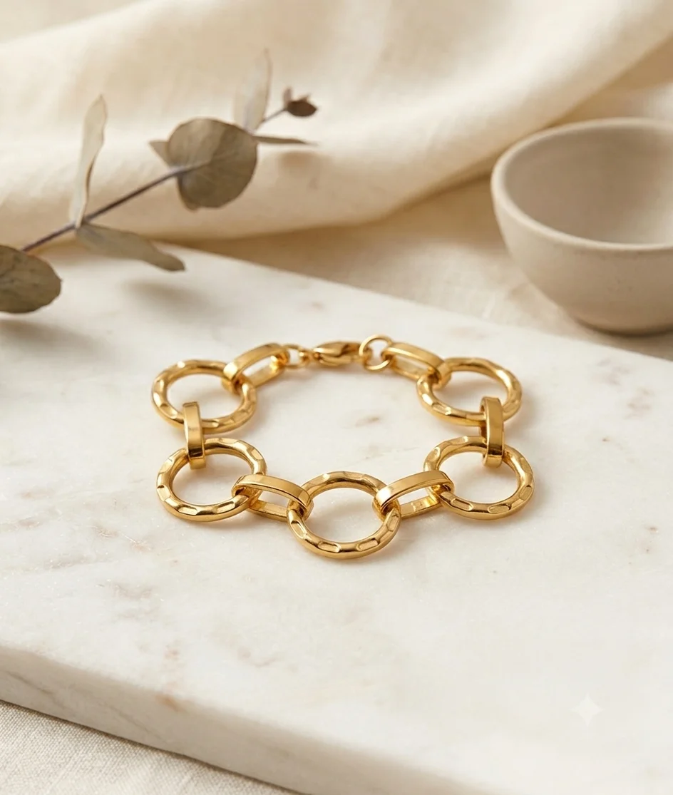 Φωτογραφία προϊόντος: Peach Jewelry Βραχιόλι Από 316 Ανοξείδωτο Ατσάλι Επιχρυσωμένο 16K