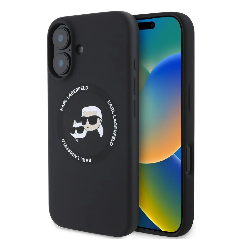 Φωτογραφία προϊόντος: Karl Lagerfeld Θήκη Silicone MagSafe iPhone 16 Karl Choupette Head Black