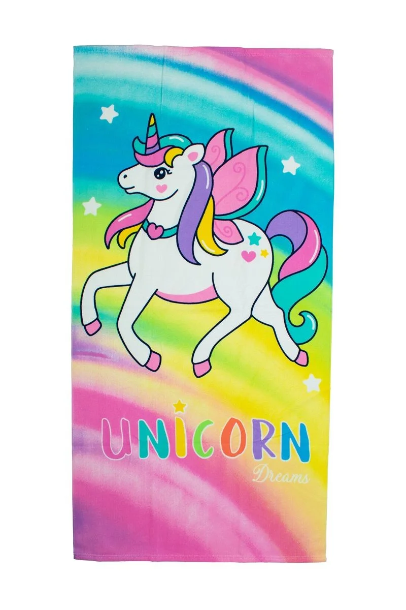 Φωτογραφία προϊόντος: DIMcol Πετσέτα Θαλάσσης Quick Dry Unicorn 458 70X140 Multi 100% Microfiber