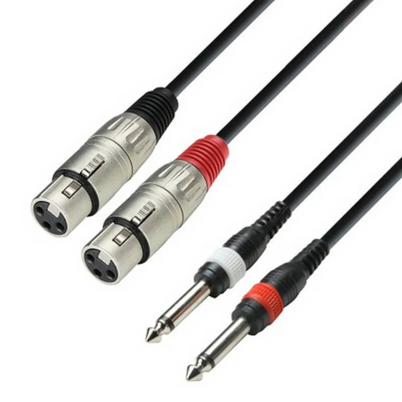 Φωτογραφία προϊόντος: Adam Hall K3TFP0300 3Star Series Καλώδιο Audio 2xXLR(f) - 2x1/4 Mono Jack 3m Μαύρο