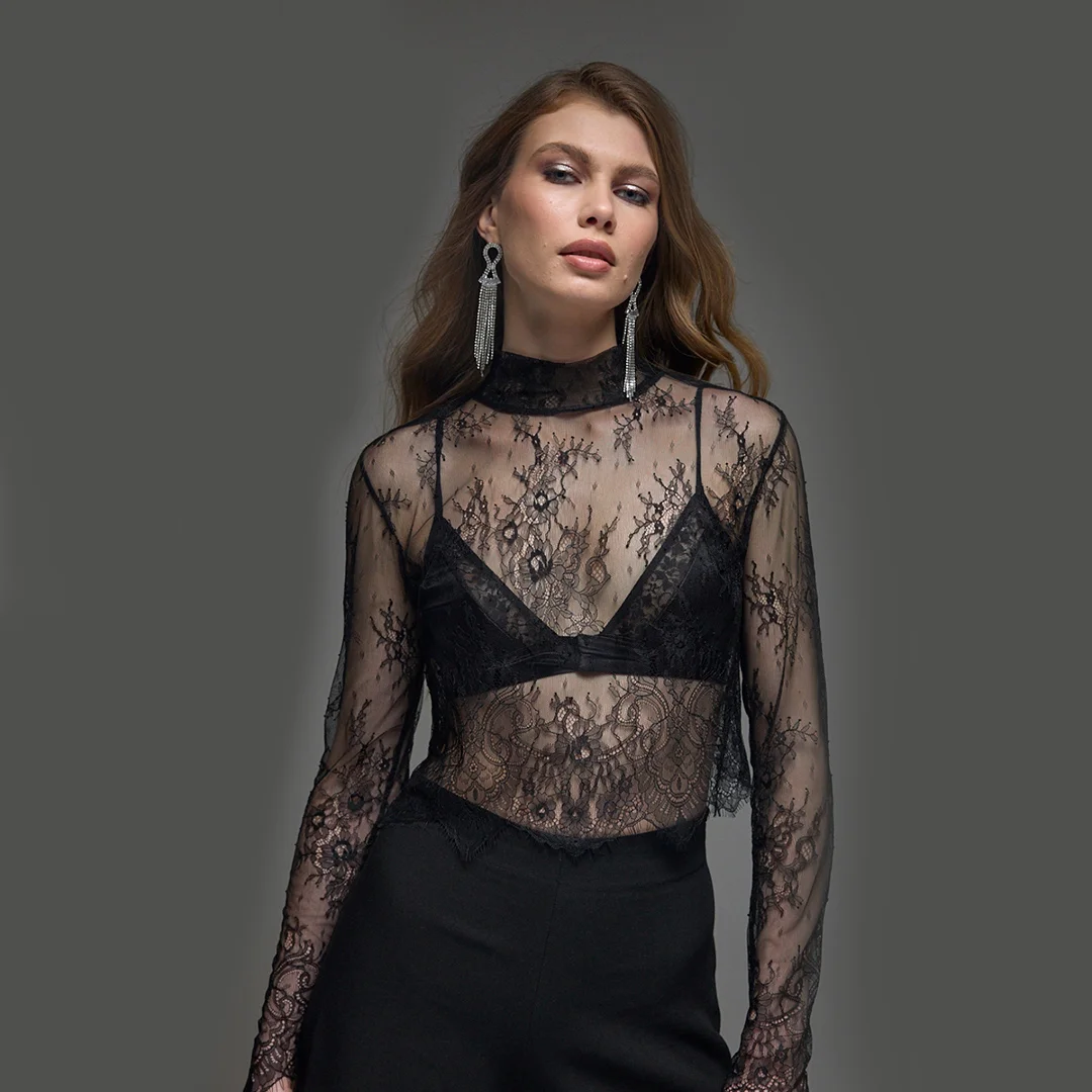 Φωτογραφία προϊόντος: Anna Samouka Lace Top Olivetty 17057 Black