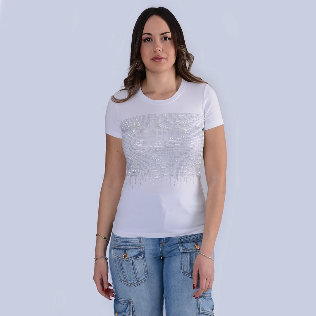 Φωτογραφία προϊόντος: Fracomina Top With Logo All Over FP25ST3002J449N4 278 White
