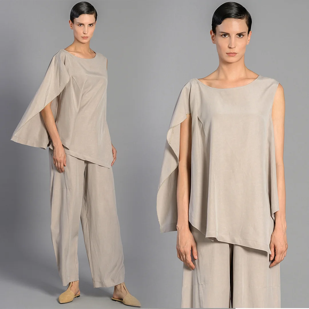 Φωτογραφία προϊόντος: Lotus Eaters Asymmetrical Blouse Korik Greige