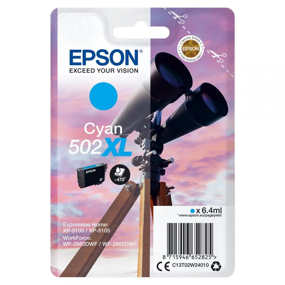 Φωτογραφία προϊόντος: Ink Epson T02W24 C13T02W24010 Cyan XL - 6.4ml - C13T02W24010
