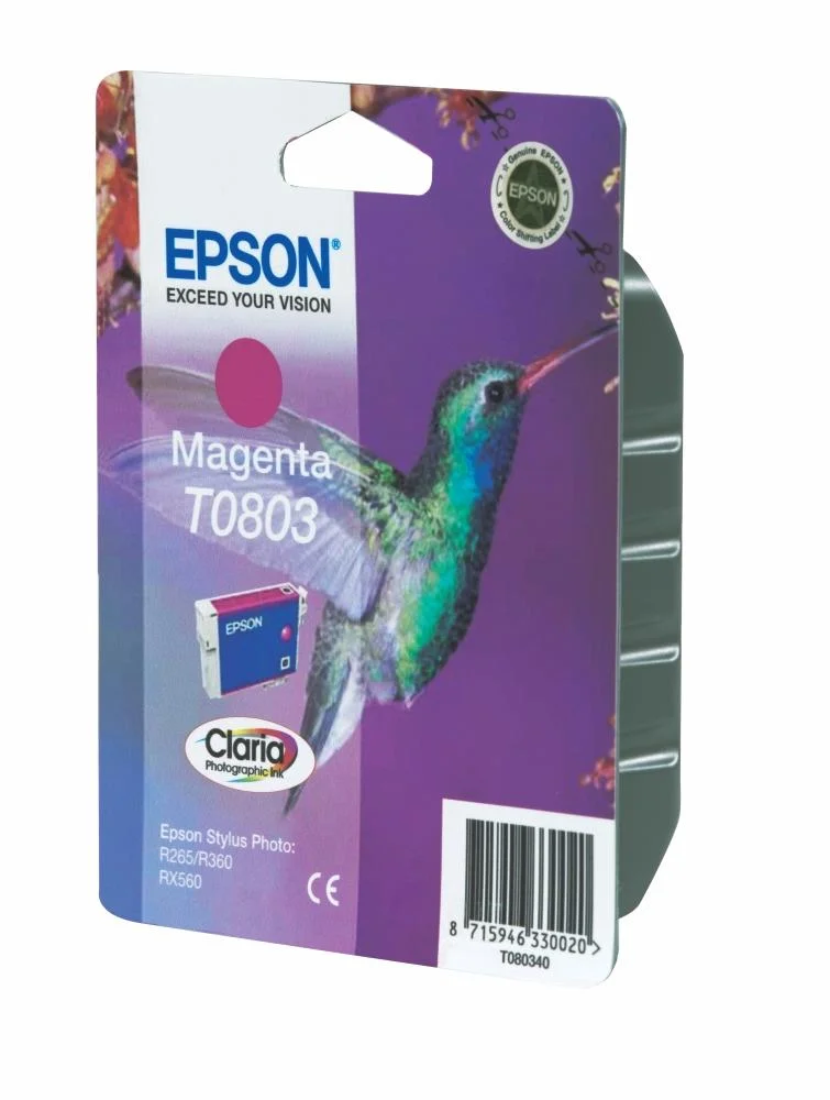 Φωτογραφία προϊόντος: Ink Epson T0803 C13T08034020 Magenta Crtr - 440Pgs - C13T08034011