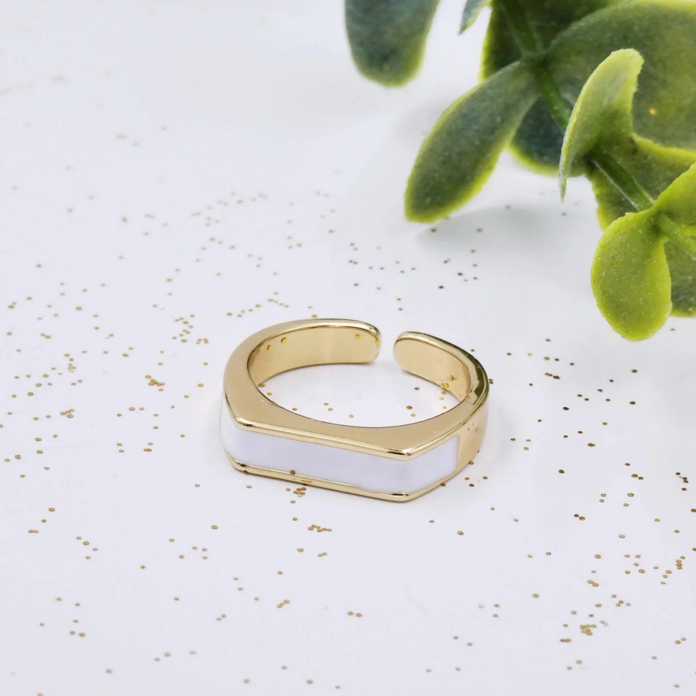 Φωτογραφία προϊόντος: TOO LITTLE Δαχτυλίδι White Bright Enamel