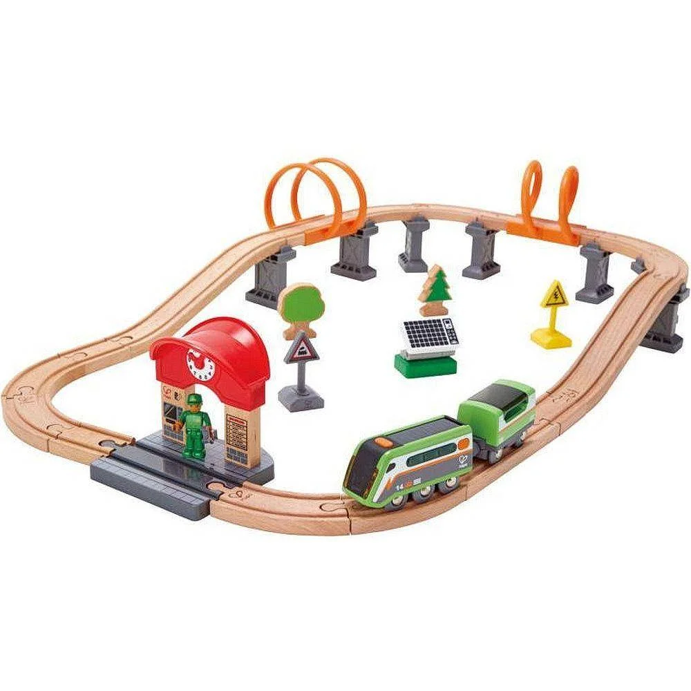 Φωτογραφία προϊόντος: Hape Railway Solar Power Train Circuit (E3762A) - Ηλιακός O Σιδηρόδρομος - 37Τεμ.