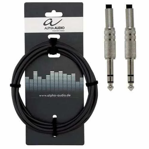 Φωτογραφία προϊόντος: Alpha Audio 190030 Basic Line Στερεοφωνικό Καλώδιο 2 x 1/4 Stereo Jacks 6 m