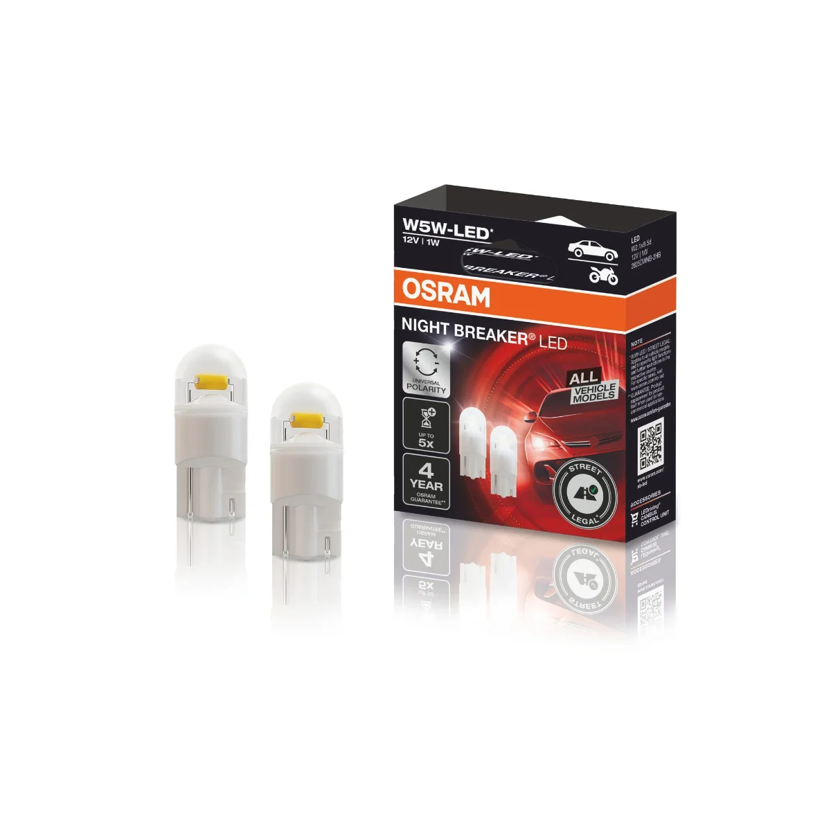 Φωτογραφία προϊόντος: OSRAM Night Breaker W5W LED W5W 6000K COOL WHITE 2τμχ
