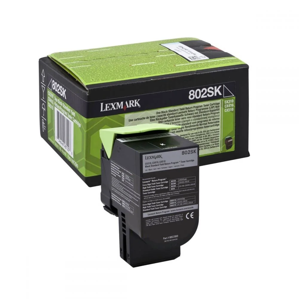 Φωτογραφία προϊόντος: Toner Laser Lexmark 80C2SK0 Standar Black -2.5k Pgs - 80C2SK0