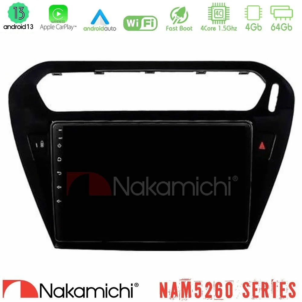 Φωτογραφία προϊόντος: Nakamichi NAM5260 Series 4Core Android13 4+64GB Citroen C-Elysee / Peugeot 301 Navigation Multimedia Tablet 9 Με Carplay & Android Auto