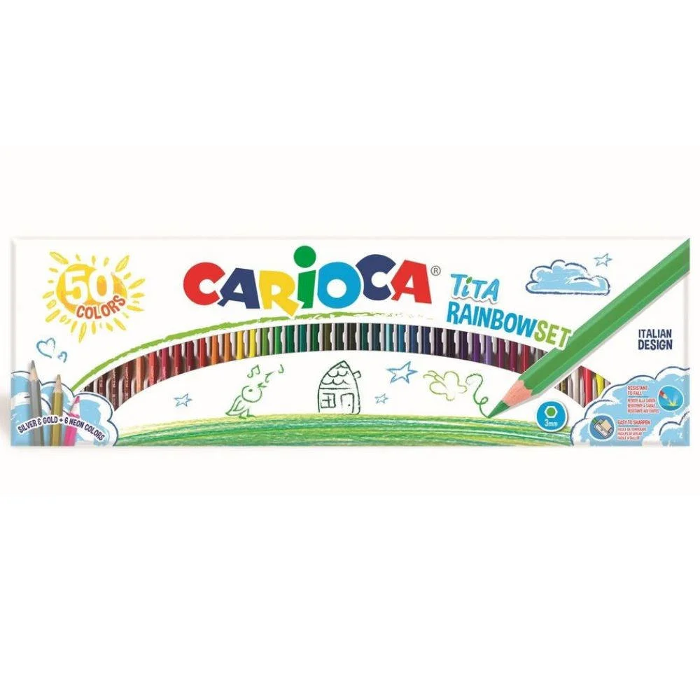 Φωτογραφία προϊόντος: Ξυλομπογιές Carioca tita rainbow set 50τεμ