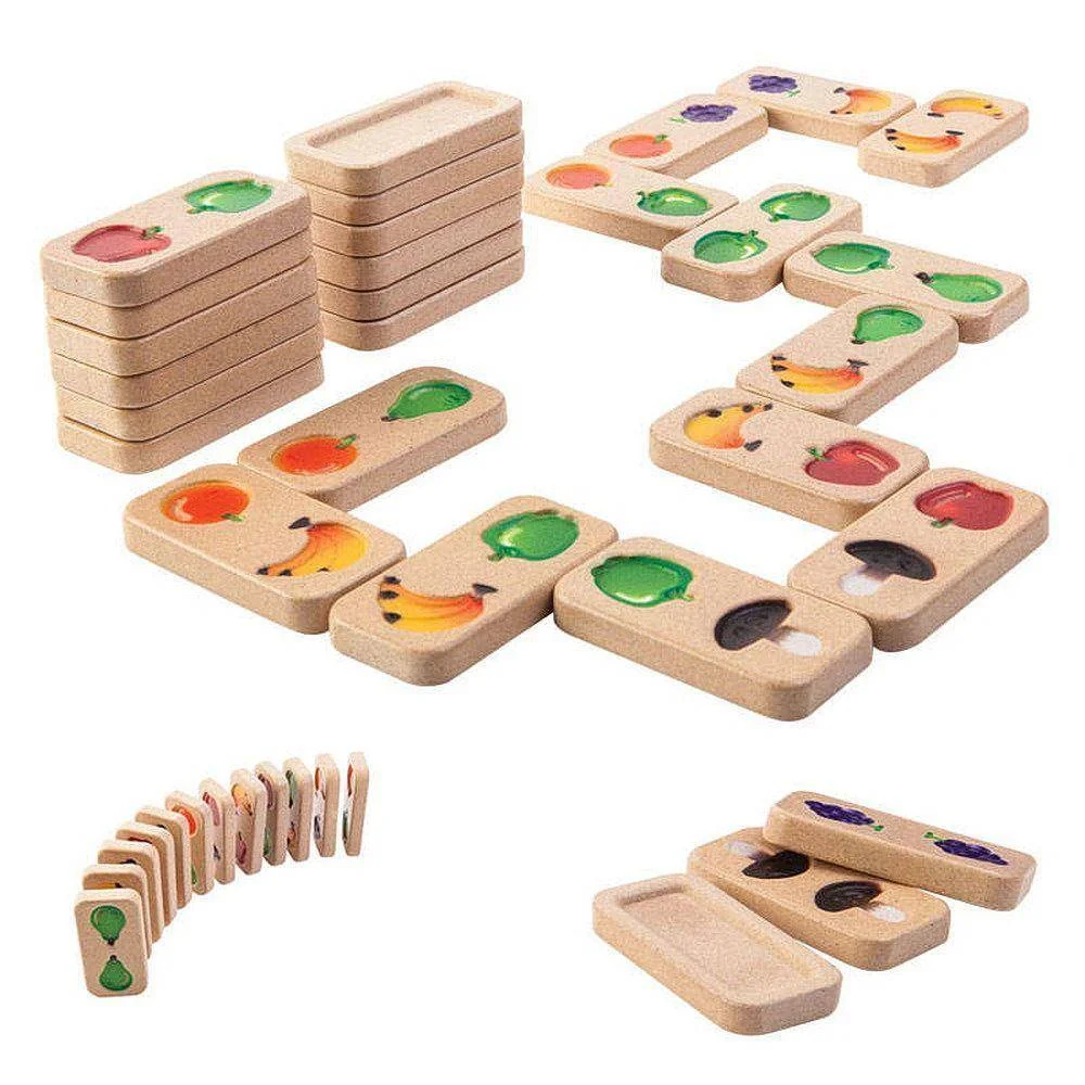 Φωτογραφία προϊόντος: Plan Toys 5639 – Ντόμινο με φρούτα +amp; λαχανικά