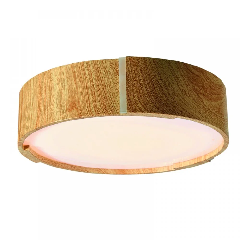 Φωτογραφία προϊόντος: InLight Φωτιστικό οροφής LED 26W από αλουμίνιο σε χρώμα εφέ ξύλου
