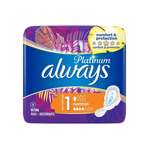 Φωτογραφία προϊόντος: Always Platinum Ultra Normal Plus Size 1 - 8τμχ.
