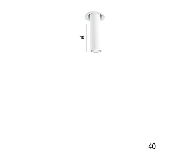 Φωτογραφία προϊόντος: LUMA 01575 LED Σποτ Οροφής Λευκό 5W 3000K Χωνευτό Άσπρο