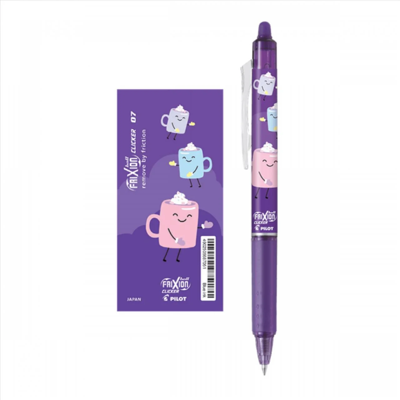 Φωτογραφία προϊόντος: Pilot Στυλό Gel Frixion Clicker 0.7mm Sweet Paradise Μωβ/Μπλε Μελάνι - BLRTFR7SW-CCL