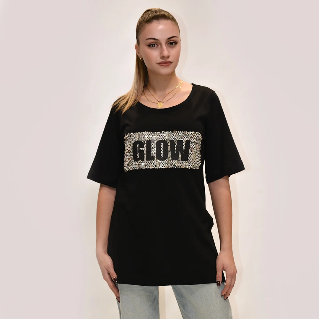 Φωτογραφία προϊόντος: C-ΤHROU Glow Long T-shirt Nefeli 2414020 Black