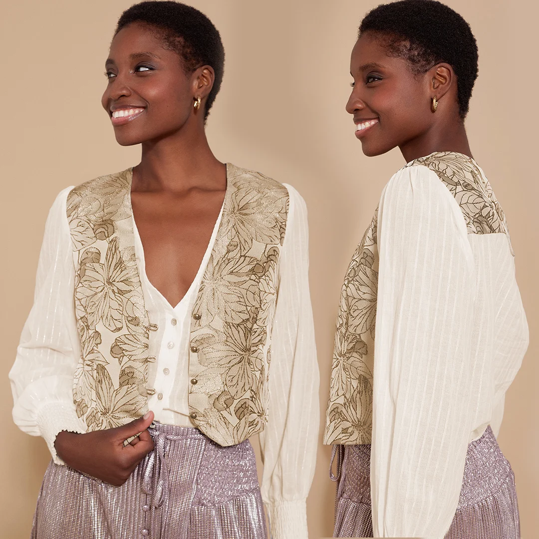 Φωτογραφία προϊόντος: Meisie Blouse With Jacquard Waistcoat M05B39 Dreamy