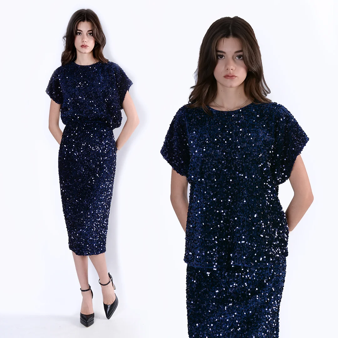 Φωτογραφία προϊόντος: Tensione In Velvet Sequins Top 25C4730 Sky Blue