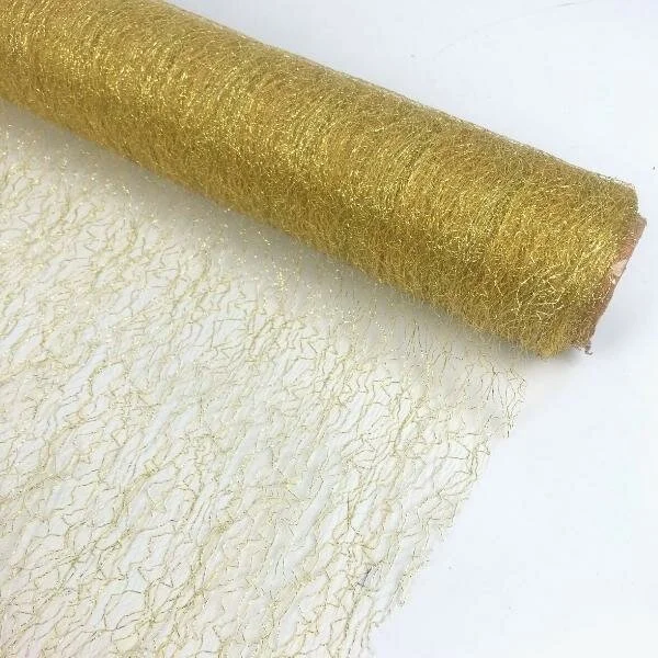 Φωτογραφία προϊόντος: ED Collection ΡΟΛΟ ΥΦΑΣΜΑ GLITTER ΔΙΧΤΥ ΑΡΑΧΝΗ 48CMX9M (ΧΡΥΣΟ)