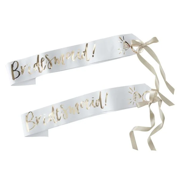 Φωτογραφία προϊόντος: GINGER RAY LTD ΚΟΡΔΕΛΕΣ BRIDESMAIDS ΣΕΤ/2 ΓΙΑ BACHELOR I DO CREW ΛΕΥΚΟ/ΧΡΥΣΟ 10X75CM