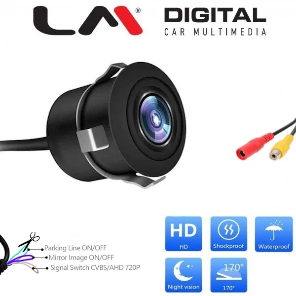 Φωτογραφία προϊόντος: LM_Digital Κάμερα πίσω HD 720p/25fps, 120o με connector RCA, 12V