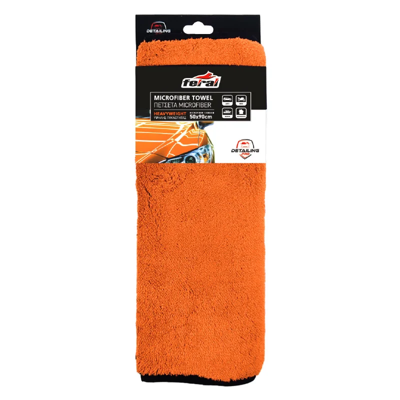 Φωτογραφία προϊόντος: Πετσέτα Microfiber Feral Detailing Pro Heavyweight 50x90cm 1200gsm Πορτοκαλί 1 Τεμάχιο