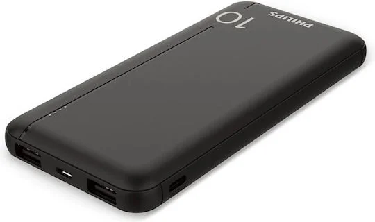 Φωτογραφία προϊόντος: Philips DLP1810CB/GRS Power Bank 10000mAh 37W με 2 Θύρες USB-A και Θύρα USB-C Μαύρο