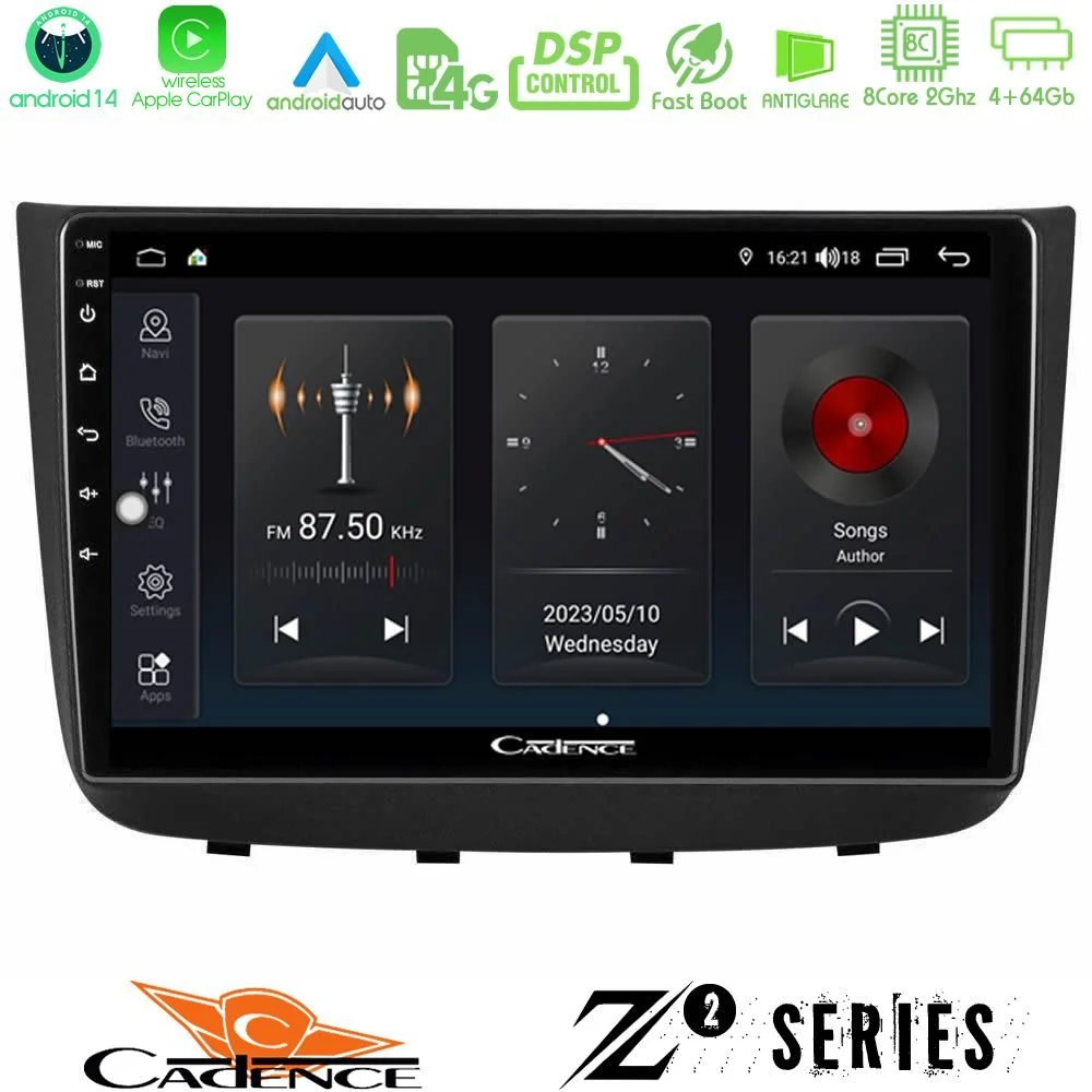 Φωτογραφία προϊόντος: Bizzar Cadence Z2 Series 8Core Android14 4+64GB Mercedes Vito/Viano 2003-2006 Navigation Multimedia Tablet 10 Με Carplay & Android Auto