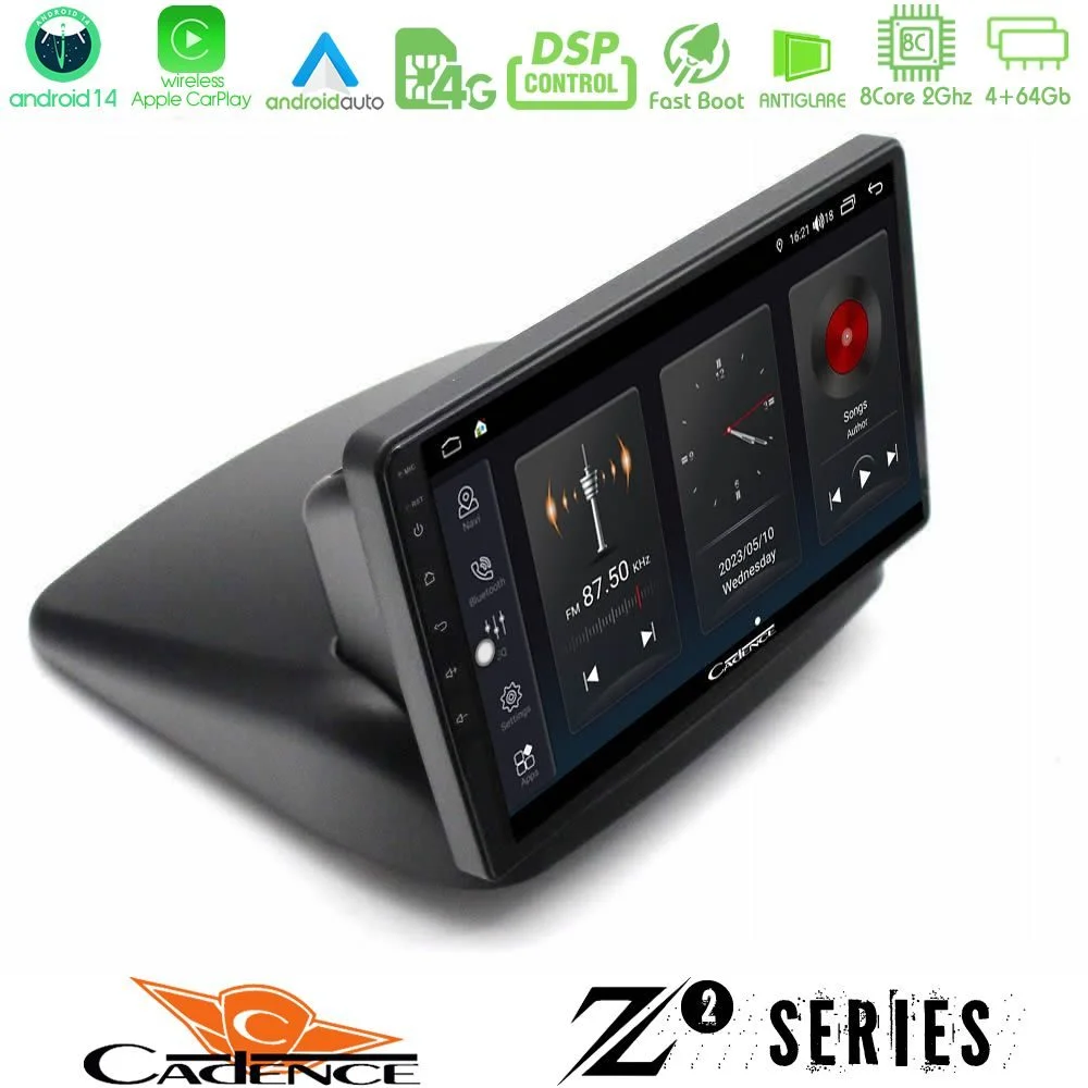 Φωτογραφία προϊόντος: Bizzar Cadence Z2 Series 8Core Android14 4+64GB Fiat Doblo 2002-2009 Navigation Multimedia Tablet 10 Με Carplay & Android Auto