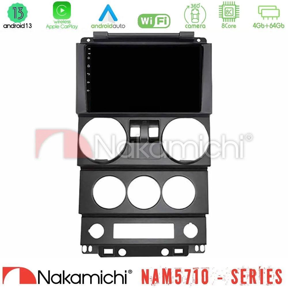 Φωτογραφία προϊόντος: Nakamichi NAM5710 Series 8Core Android13 4+64GB Jeep Wrangler 2Door 2008-2010 Navigation Multimedia Tablet 9